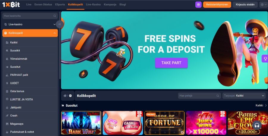 1xBit etusivu SuomiCasinoCom