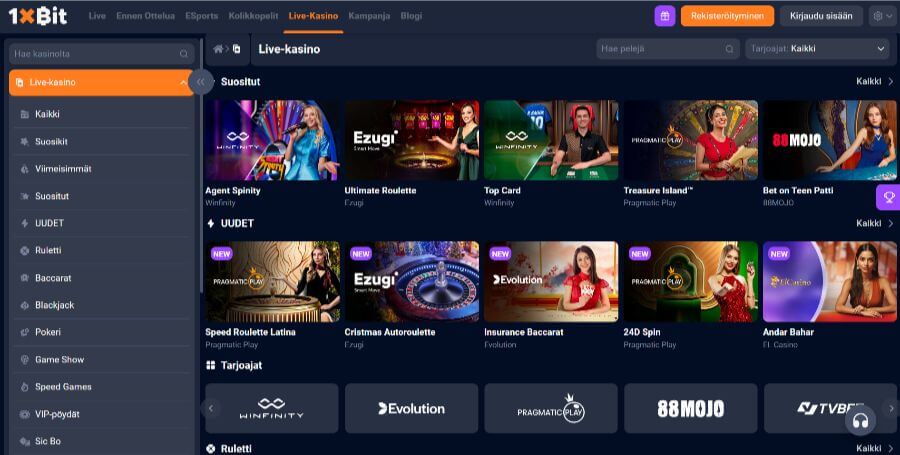 1xBit livekasino SuomiCasinoCom