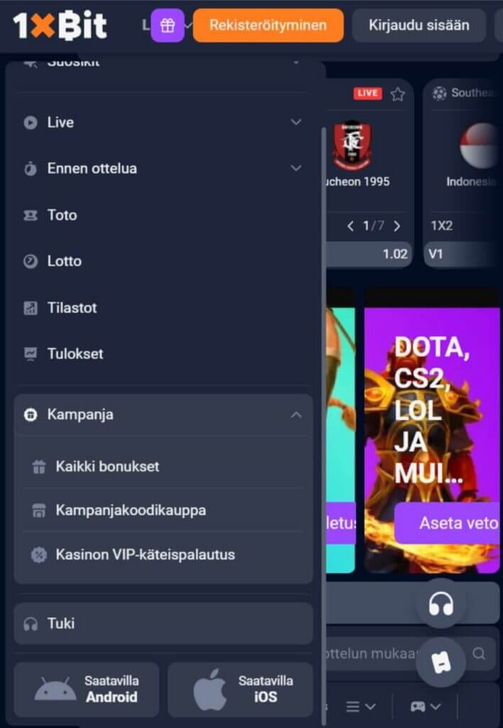1xBit mobiili SuomiCasinoCom