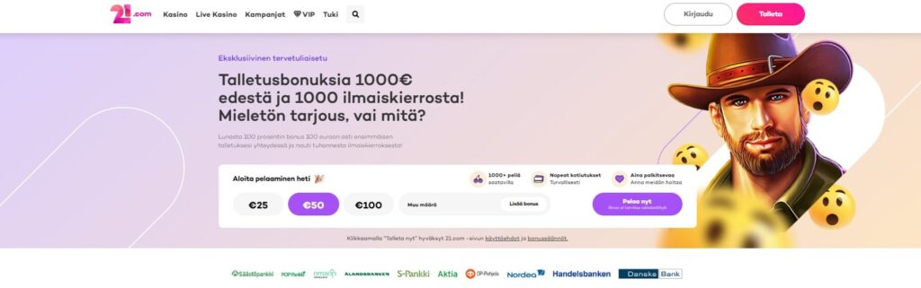 21.com etusivu kasino livekasino bonuksia VIP-ohjelma