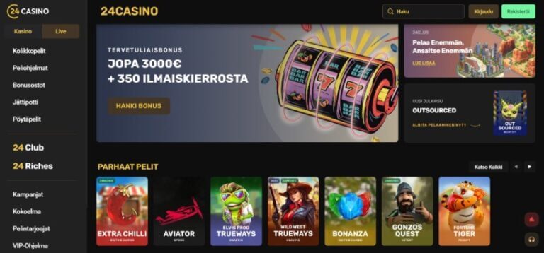 24Casino arvostelu 2025: Suuri tervetuliaispaketti, 3000+ peliä!