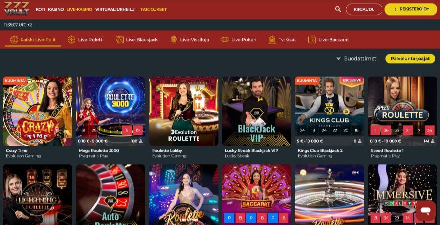 777Vault livekasino suomicasinocom