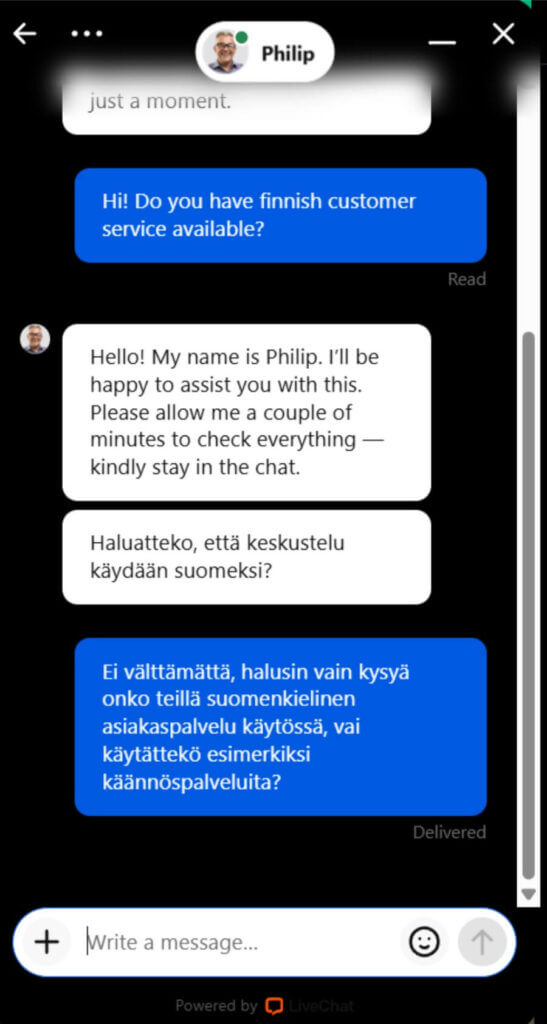 BeOnBet asiakaspalvelu SuomiCasinoCom