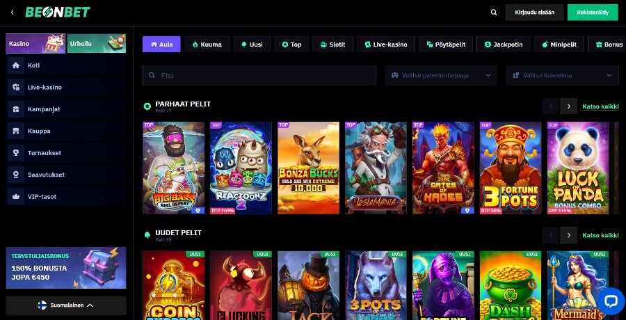 BeOnBet peliaula SuomiCasinoCom