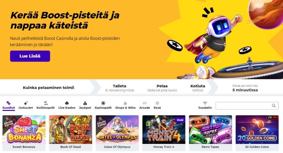 Boost Casino arvostelu kokemuksia