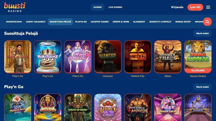 Buusti peliaula SuomiCasinoCom