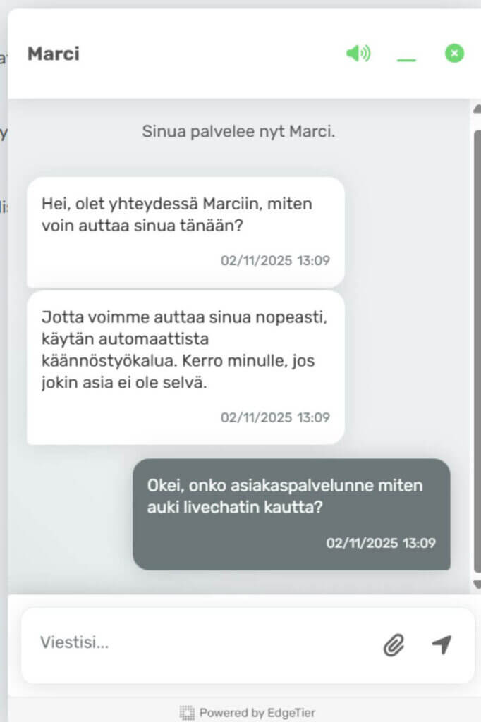 Casilando asiakaspalvelu SuomiCasinoCom