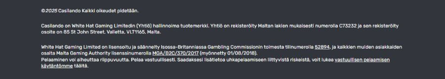 Casilando lisenssi SuomiCasinoCom