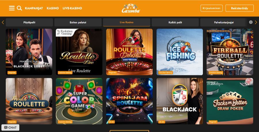Casimba livekasino SuomiCasinoCom