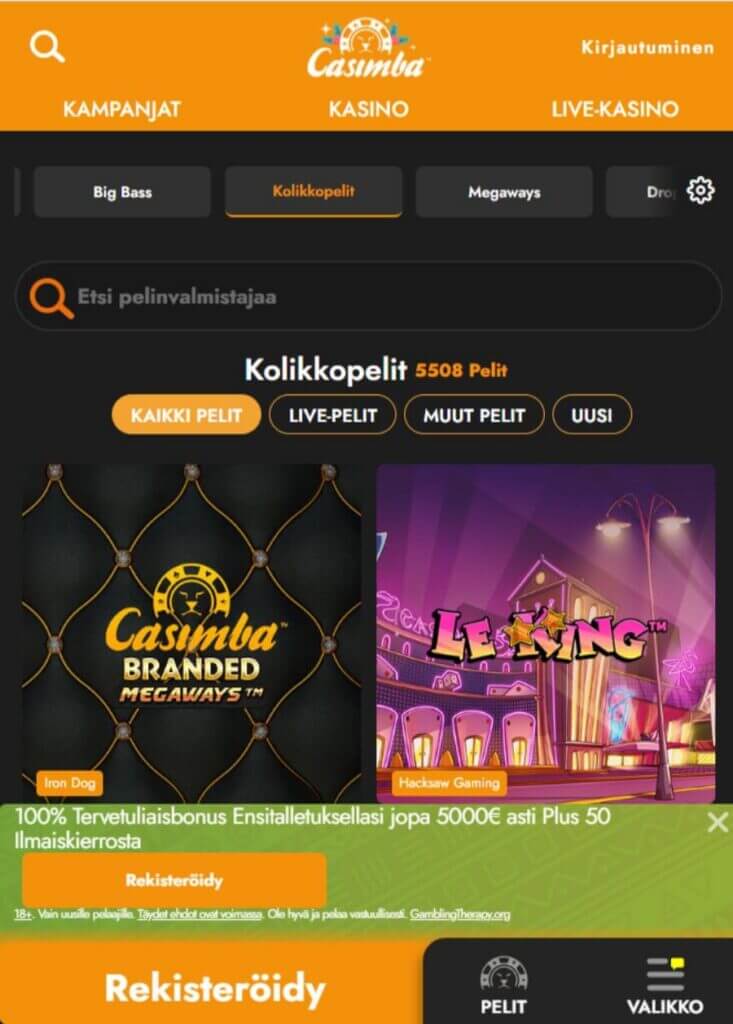 Casimba mobiili SuomiCasinoCom