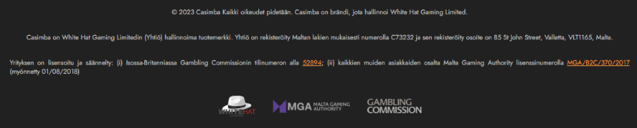 Casimba arvostelu turvallisuus ja lisenssi