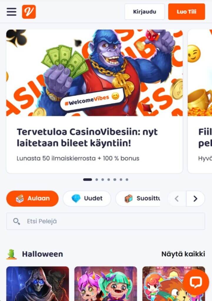 CasinoVibes mobiili SuomiCasinoCom