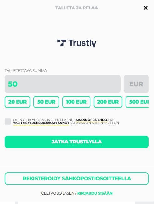 Energy Casino Trustly Pay n Play