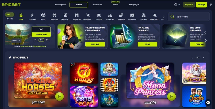 Epicbet etusivu suomicasinocom