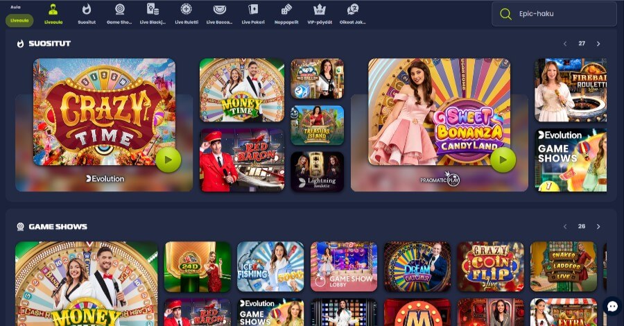 Epicbet livekasino suomicasinocom