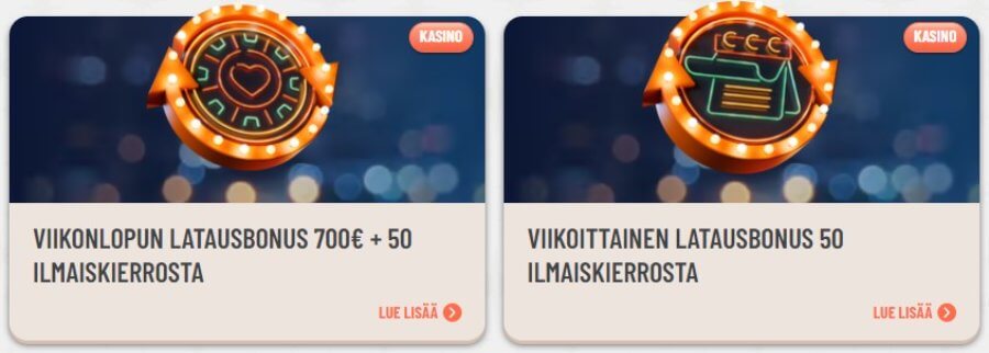 ExtraVegas talletusbonukset