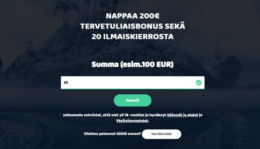 Helmi Casino pelitilin avaaminen