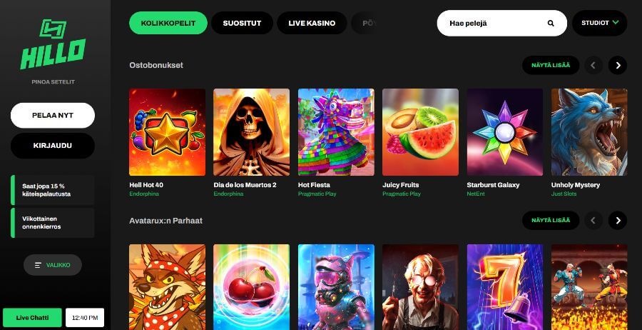 Hillo peliaula SuomiCasinoCom