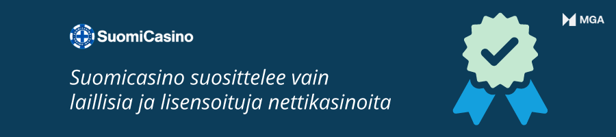 Suomicasino suosittelee vain lisensoituja