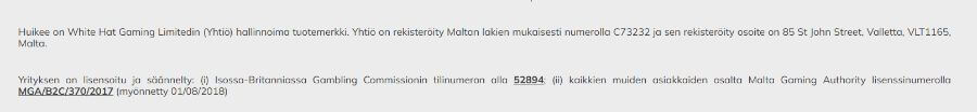 Huikee lisenssi SuomiCasinoCom