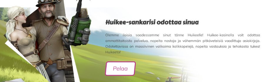 Huikee kasinot ilman rekisteröitymistä