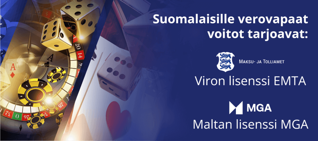 Verovapaat kasinot suomalaispelaajille