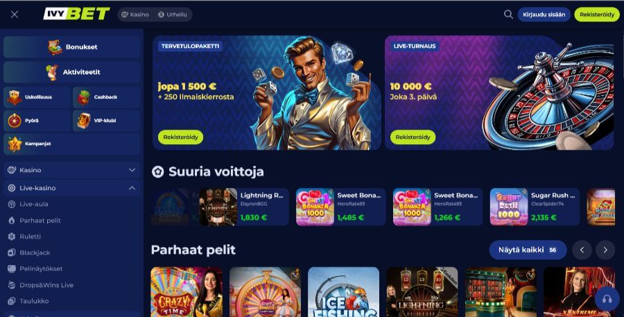 Ivybet livekasino suomicasinocom