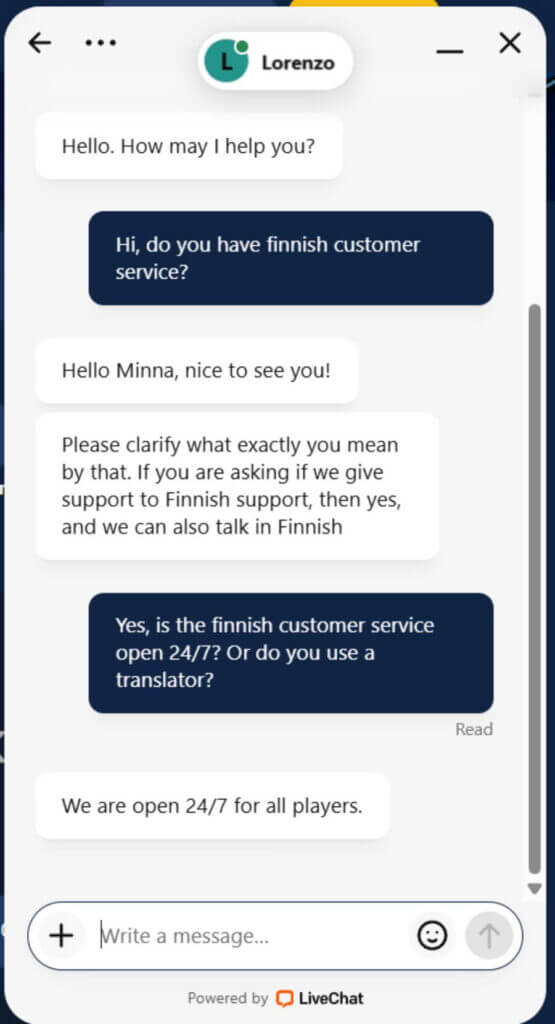 Jackpoty asiakaspalvelu SuomiCasinoCom