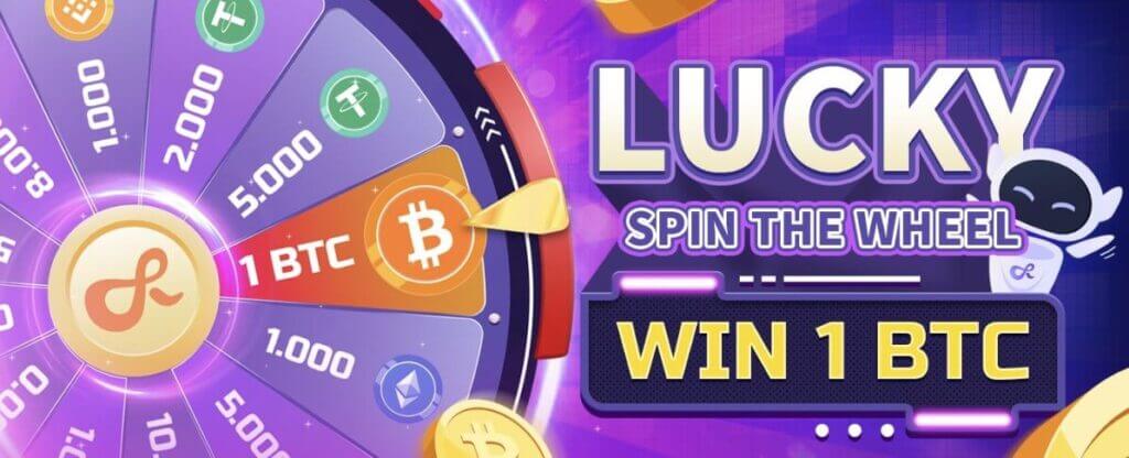 Lucky Spin voita 1 BTC