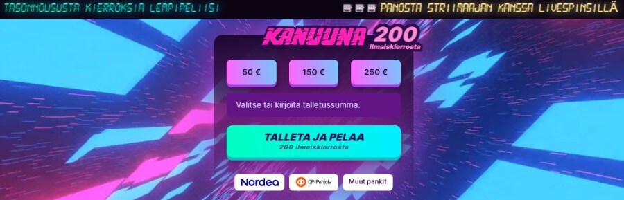 Kanuuna Pay n Play kasino