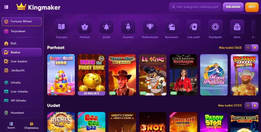 Kingmaker peliaula SuomiCasino.com