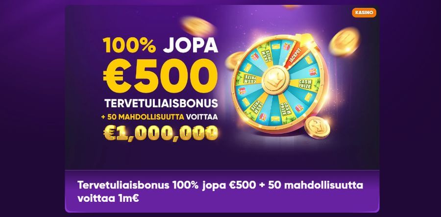 Kingmaker tervetuliaisbonus SuomiCasino.com