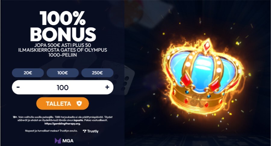 Kunkku ensitalletusbonus SuomiCasinoCom