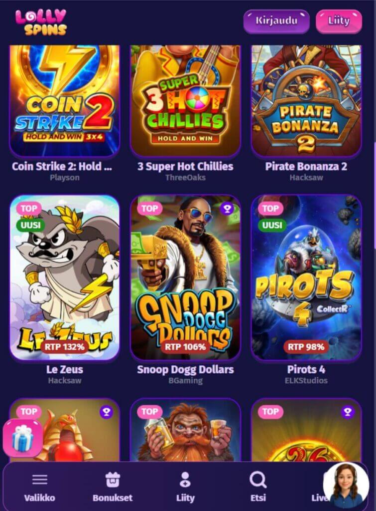 Lolly Spins mobiili SuomiCasinoCom