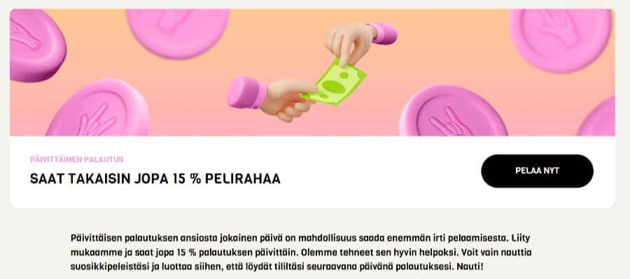 Lysti ensitalletusbonus SuomiCasinoCom