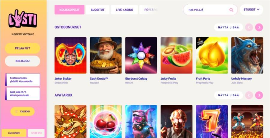 Lysti peliaula SuomiCasinoCom