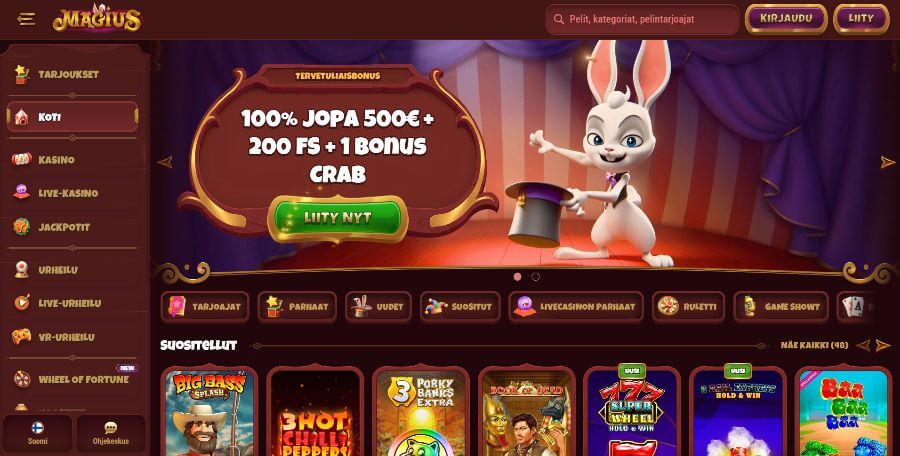 Magius etusivu SuomiCasino.com