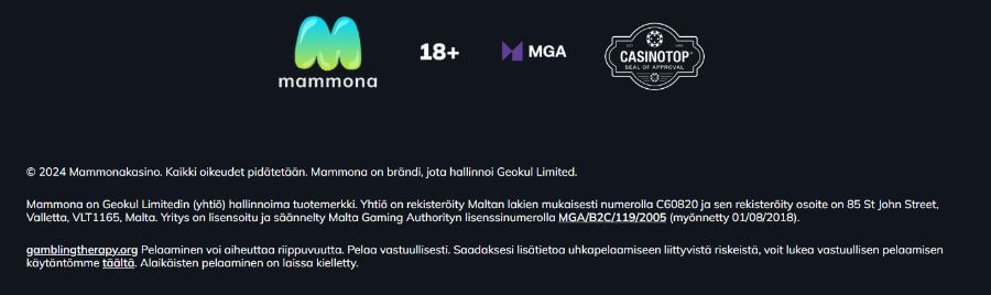 Mammona lisenssi SuomiCasinoCom
