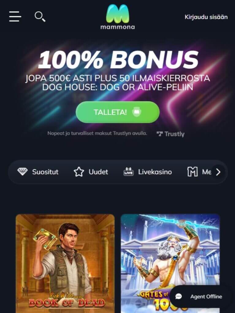 Mammona mobiili SuomiCasinoCom