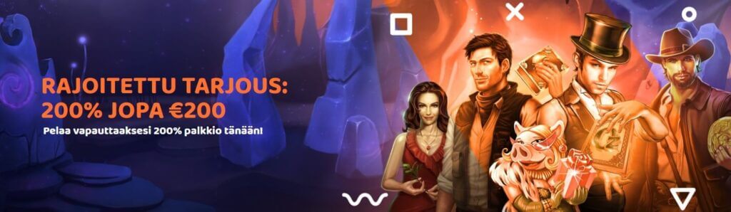 Moi Casino uusille pelaajille 200 % tervetuliaisbonus 200 € asti