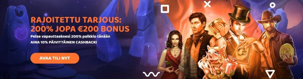 Moi Casinin tervetuliaisbonus 200 % 200 € asti