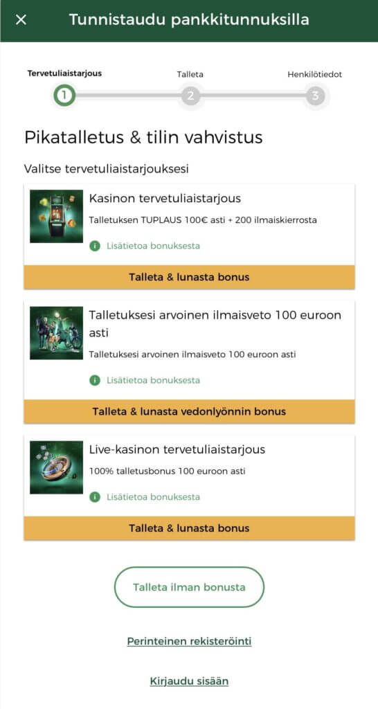 MrGreen Bonus