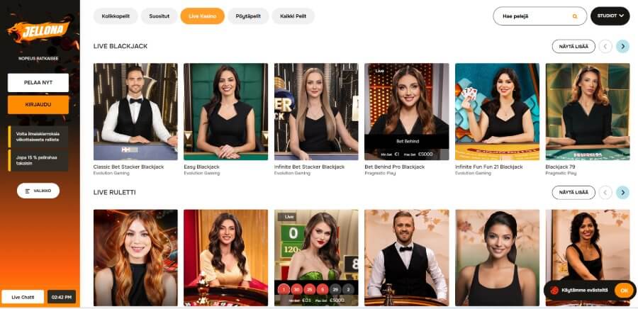 Livecasino Jellonalla