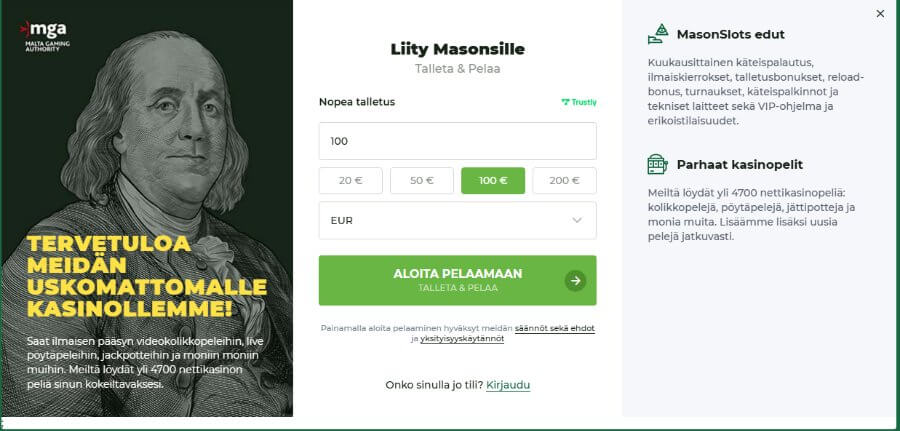 Mason Slots pelitili