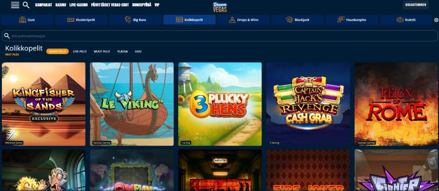 Dream Vegas slottipelit