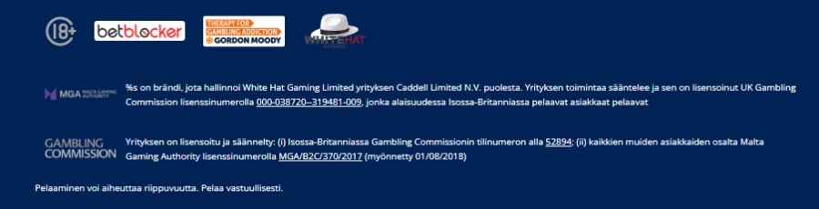 Dream Vegas lisenssi