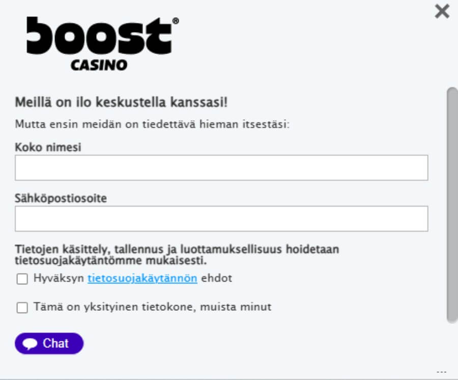 Boost asiakaspalvelu