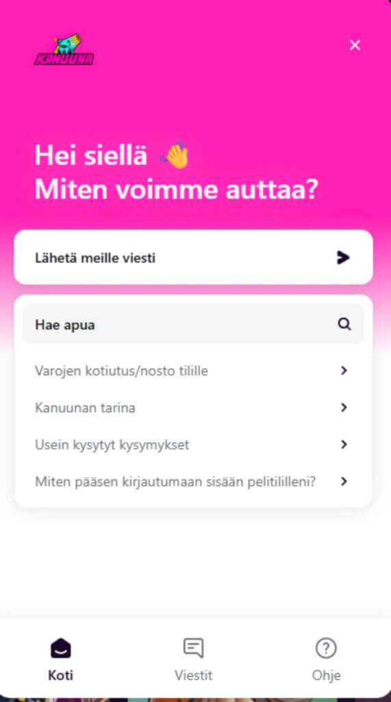 Kanuuna asiakaspalvelu