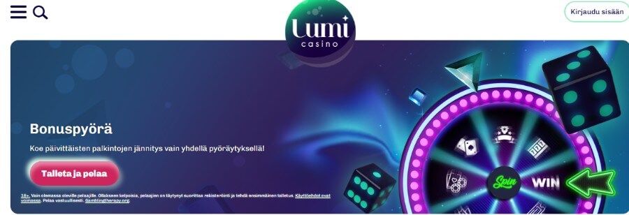 Lumicasino bonuspyörä