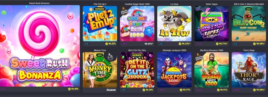Coolbet pelivalikoima